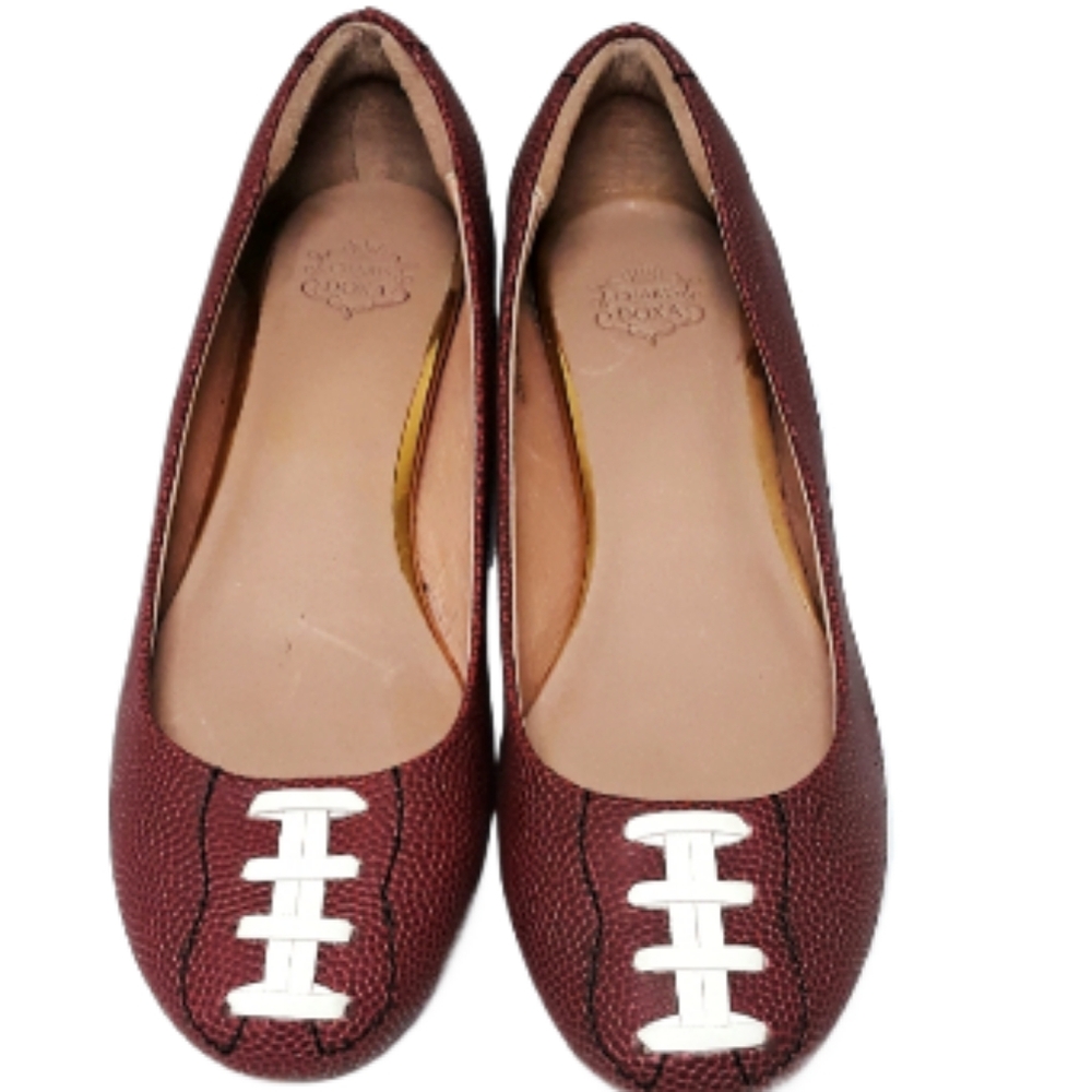 Charis & Doxa Touchdown Flats / Women Size 9 Brown Football Shoes - Picture 2 of 11